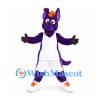 Dragon Mascot Costume in Purple with White Sports Uniform