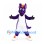 Dragon Mascot Costume in Purple with White Sports Uniform