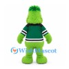 Monster Mascot Costume in Green with Dark Green Hockey Jersey