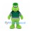 Monster Mascot Costume in Green with Dark Green Hockey Jersey