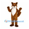 Fox Mascot Costume in Brown with Large White Chest and Bushy Tail