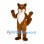 Fox Mascot Costume in Brown with Large White Chest and Bushy Tail