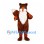 Fox Mascot Costume in Rust Brown with White Chest and Tail Tip
