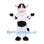 Cow Mascot Costume in White and Black with Pink Muzzle
