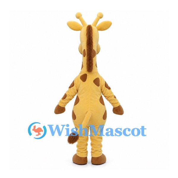 Giraffe Mascot Costume in Yellow with Brown Spots
