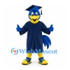 Bird Mascot Costume in Blue with Graduation Cap and Gown