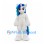 Unicorn Mascot Costume in White with Blue and Teal Mane