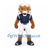 Ram Mascot Costume in Brown with Navy Football Jersey and White Trousers