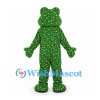 Frog Mascot Costume in Green with Yellow Spots and Belly