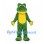 Frog Mascot Costume in Green with Yellow Spots and Belly
