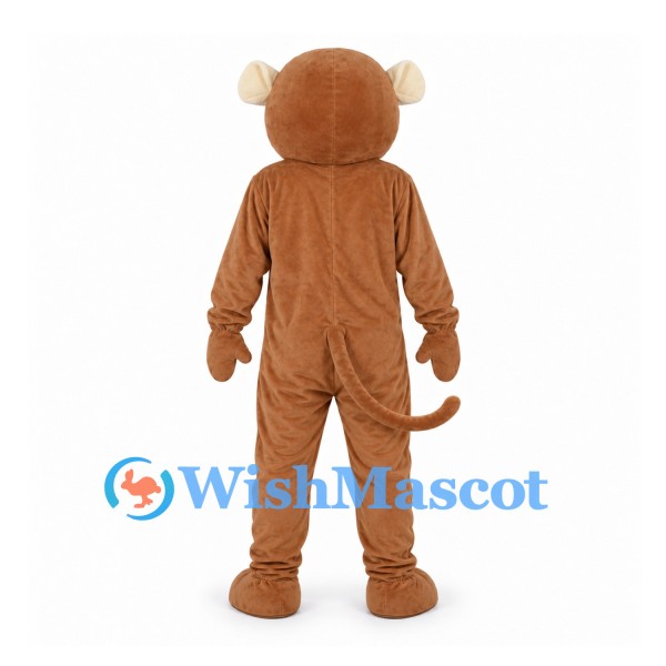 Monkey Mascot Costume in Brown with Cream Belly and Long Tail
