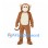 Monkey Mascot Costume in Brown with Cream Belly and Long Tail