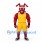 Ant Mascot Costume in Red with Yellow Basketball Uniform