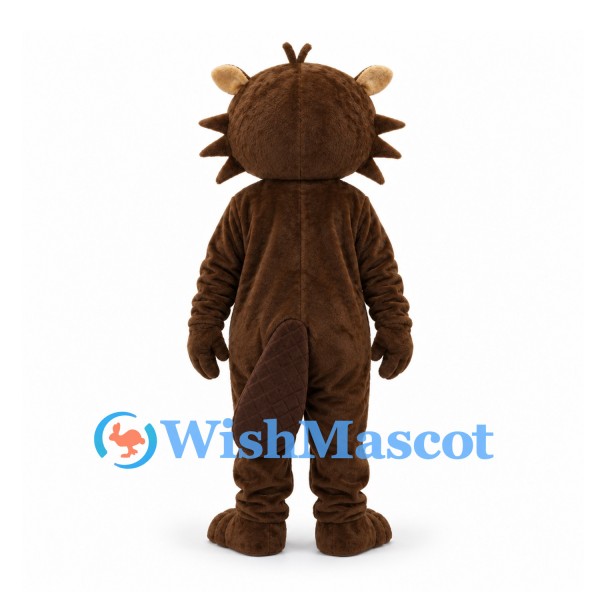 Lion Mascot Costume in Brown with Cream Belly and Spiked Mane