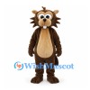 Lion Mascot Costume in Brown with Cream Belly and Spiked Mane