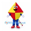 Kite Mascot Costume in Red and Yellow with Blue Trousers
