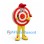 Archery Target Mascot Costume with Red and White Rings and Arrows