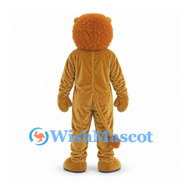 Lion Mascot Costume in Tan with Small Round Mane