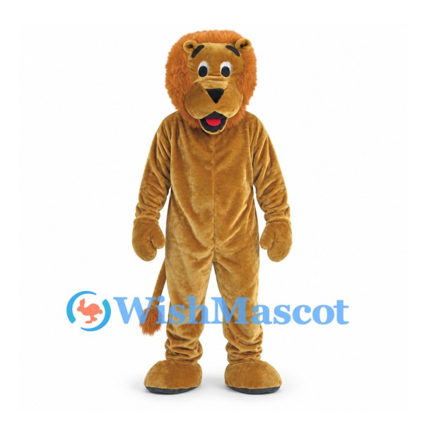 Lion Mascot Costume in Tan with Small Round Mane