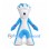 Cyclops Mascot Costume in Blue and White with Tall Head