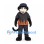 Monkey Mascot Costume in Black with Flame Print Shirt and Cap