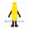 Banana Mascot Costume in Yellow with Brown Arms and Legs