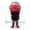 Car Mascot Costume in Red and Black with Smiling Face