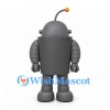 Robot Mascot Costume in Gray with Antenna and Gauge Details