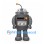 Robot Mascot Costume in Gray with Antenna and Gauge Details