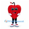 Heart Mascot Costume in Red with Black Legs and White Gloves