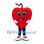Heart Mascot Costume in Red with Black Legs and White Gloves