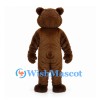Bear Mascot Costume in Brown with Open Smile