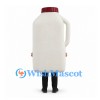 Milk Bottle Mascot Costume in White with Red Cap