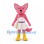 Fox Mascot Costume in Pink with White Dress and Yellow Boots