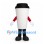 Coffee Cup Mascot Costume in White with Black Lid and Red Sleeves