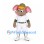 Elephant Mascot Costume in Brown with White Baseball Uniform and Green Cap