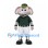 Elephant Mascot Costume in Gray with Green Shirt and White Baseball Trousers