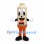 Bottle Character Mascot Costume in Beige with Red Bow Tie and Orange Trousers