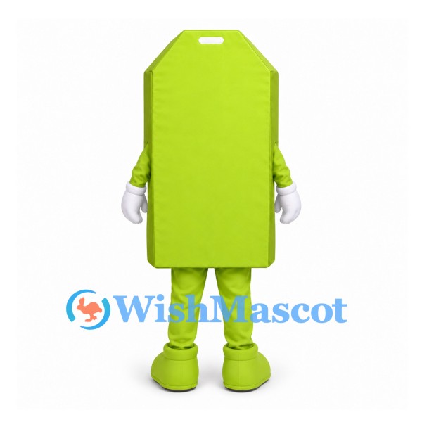 Price Tag Mascot Costume in Lime Green with Matching Shoes