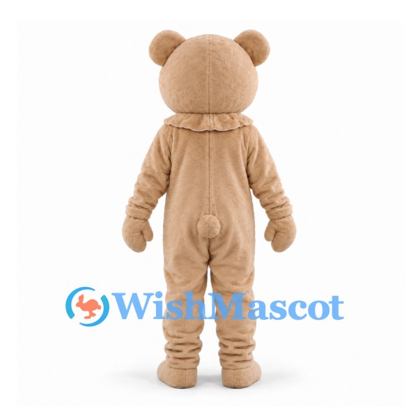 Bear Mascot Costume in Beige with Rounded Ears