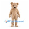 Bear Mascot Costume in Beige with Rounded Ears