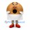 Bagel Mascot Costume in Brown with White Apron and Red Heels
