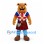 Bulldog Mascot Costume with Union Jack Shirt and Red Tartan Kilt