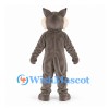 Wolf Mascot Costume in Gray with Cream Chest and Red Nose