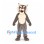 Wolf Mascot Costume in Gray with Cream Chest and Red Nose