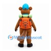 Anteater Mascot Costume in Brown with Orange Backpack and Blue Cap