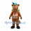 Anteater Mascot Costume in Brown with Orange Backpack and Blue Cap