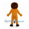 Lion Mascot Costume in Gold with Brown Mane and Black Sneakers