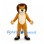Lion Mascot Costume in Gold with Brown Mane and Black Sneakers