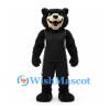 Bear Mascot Costume in Black with Black Sports Uniform